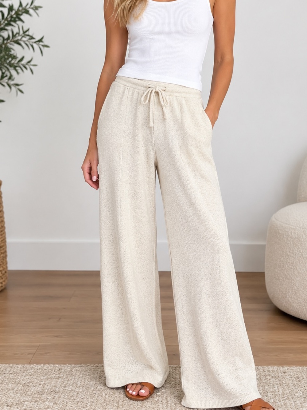 Haven Well Within Wide Leg Knit Pants Size XL